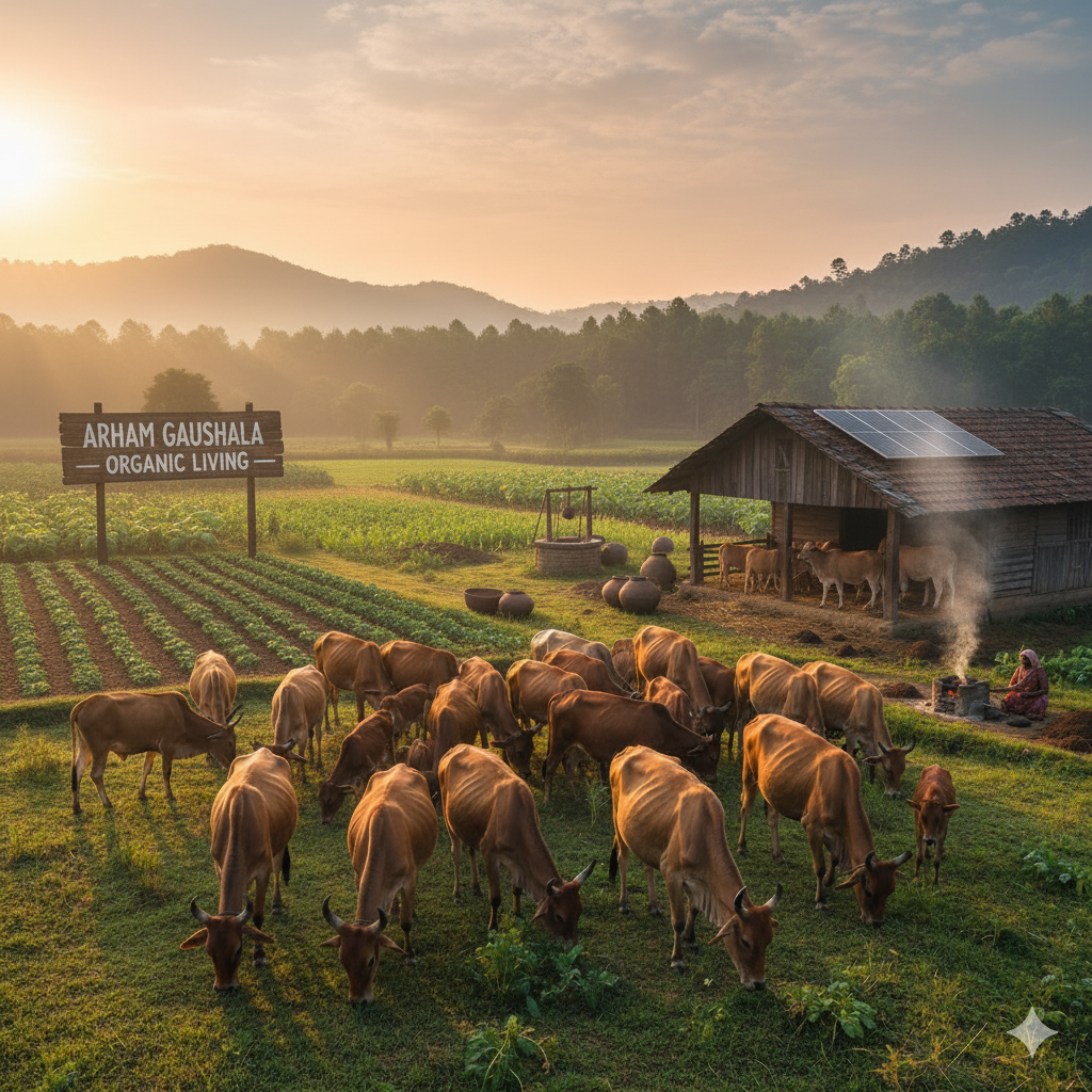 Farm & Gaushala Visuals - Arham Eco-Farm and Cow Sanctuary